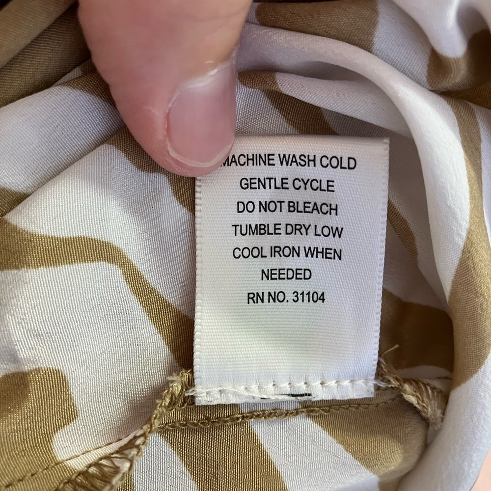 Madison Tan and White Zebra Print One Shoulder Top - Picture 6 of 10